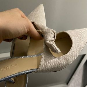 JCrew Kitten Heel Mules glitter 8